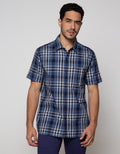 Cardinal Jeans Kemeja Lengan Pendek Print Gingham