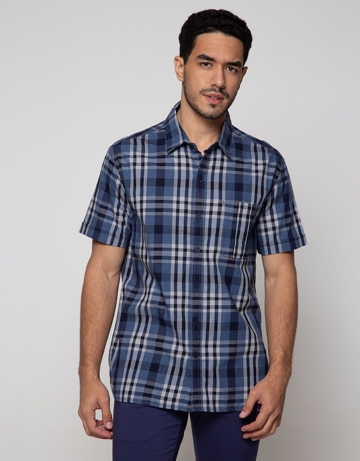Cardinal Jeans Kemeja Lengan Pendek Print Gingham