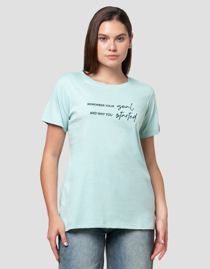 Cardinal Girl Print Remember Your Goal Kaos Wanita