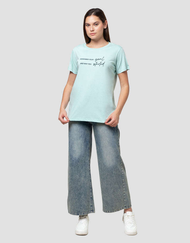 Cardinal Girl Print Remember Your Goal Kaos Wanita
