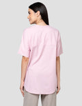 Cardinal Femme Lengan Pendek V-Neck Blouse Wanita