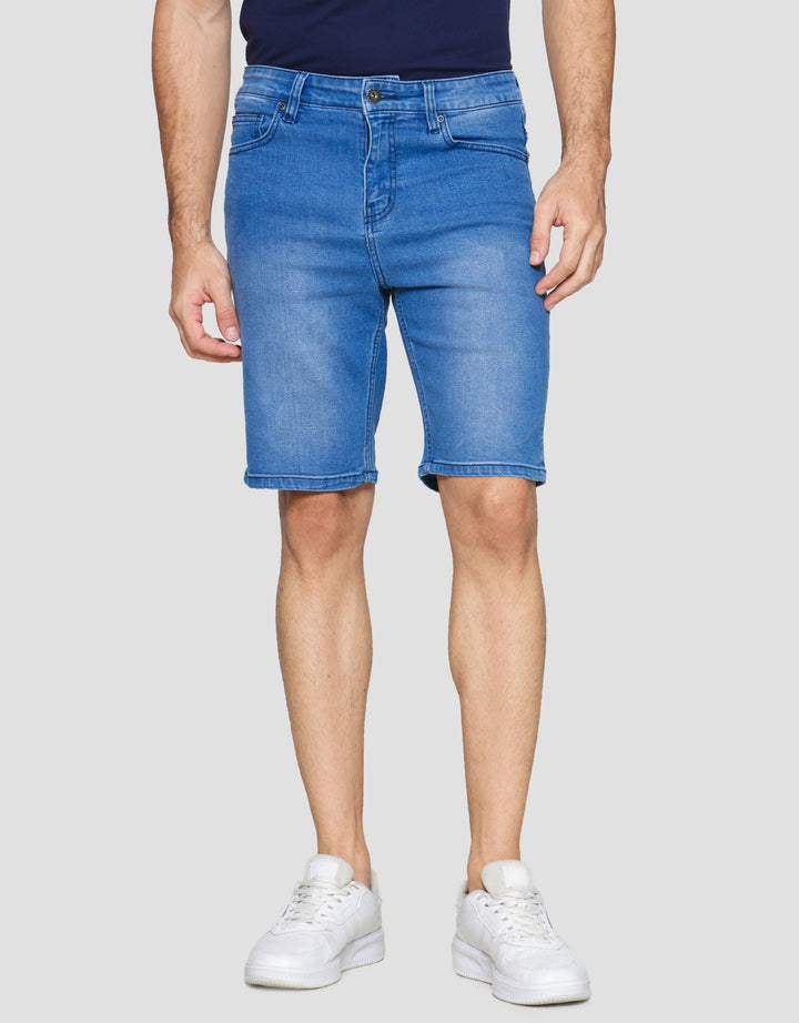 Nevada Basic Slim Fit Celana Pendek Denim Pria