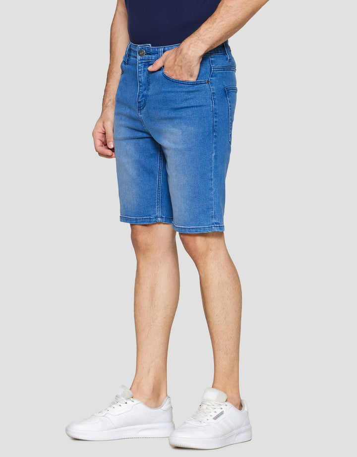 Nevada Basic Slim Fit Celana Pendek Denim Pria