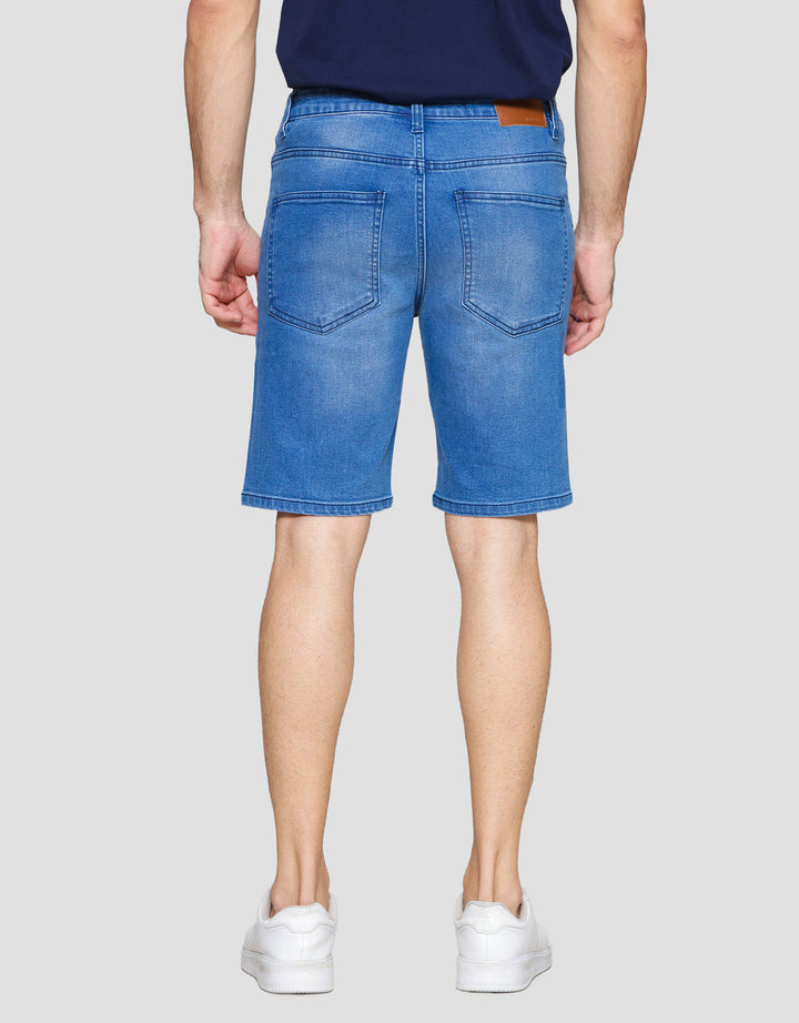 Nevada Basic Slim Fit Celana Pendek Denim Pria