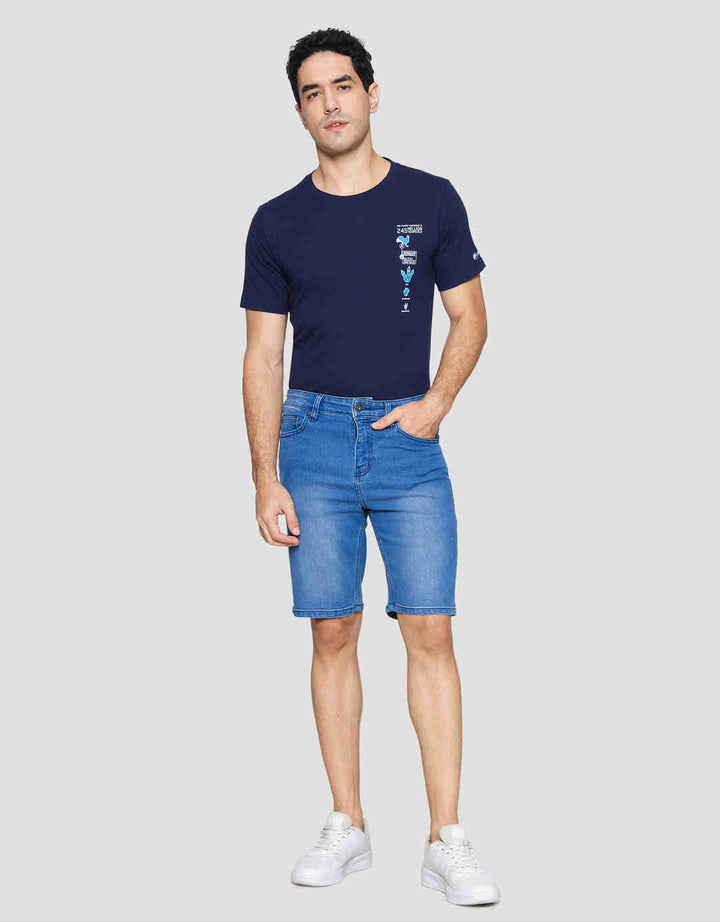 Nevada Basic Slim Fit Celana Pendek Denim Pria
