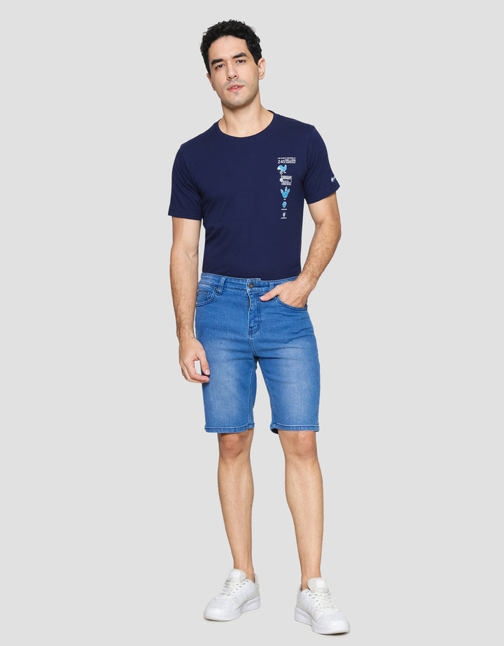 Nevada Basic Slim Fit Celana Pendek Denim Pria
