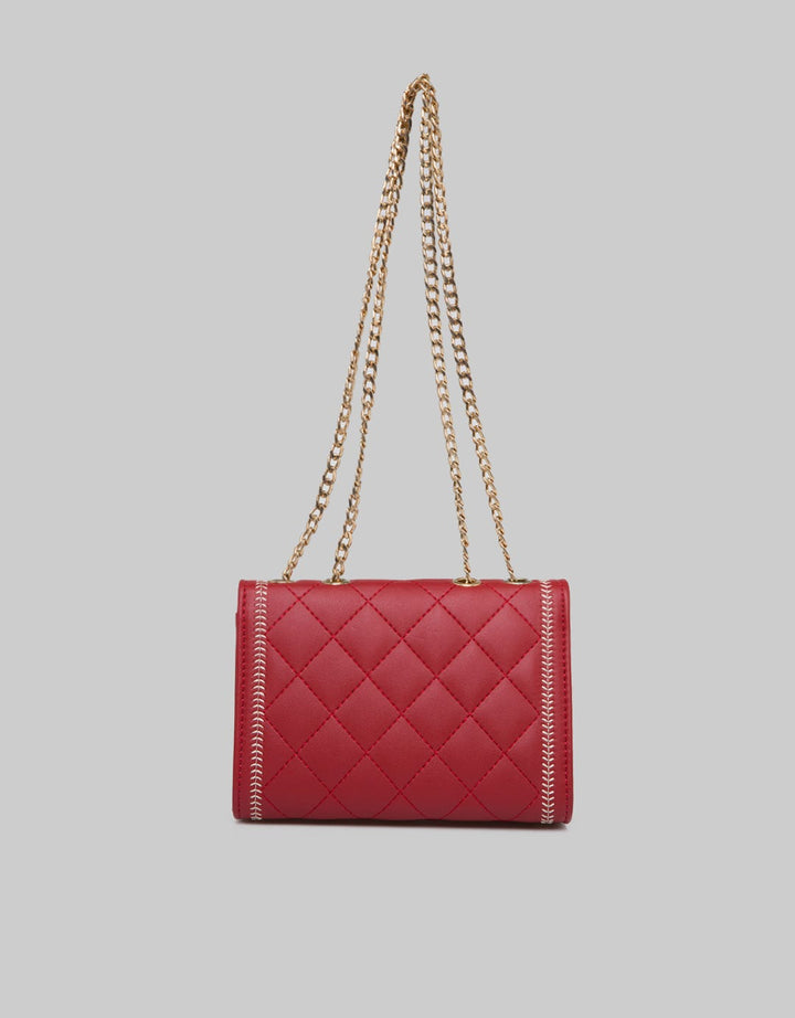 Huer Elye Quilted Flap Sling Bag
