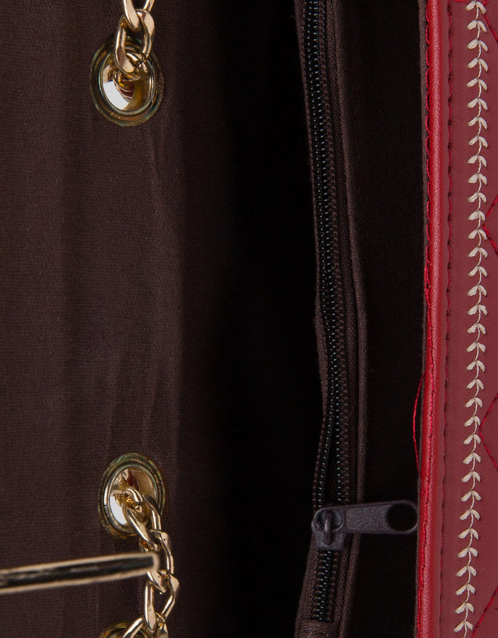 Huer Elye Quilted Flap Sling Bag