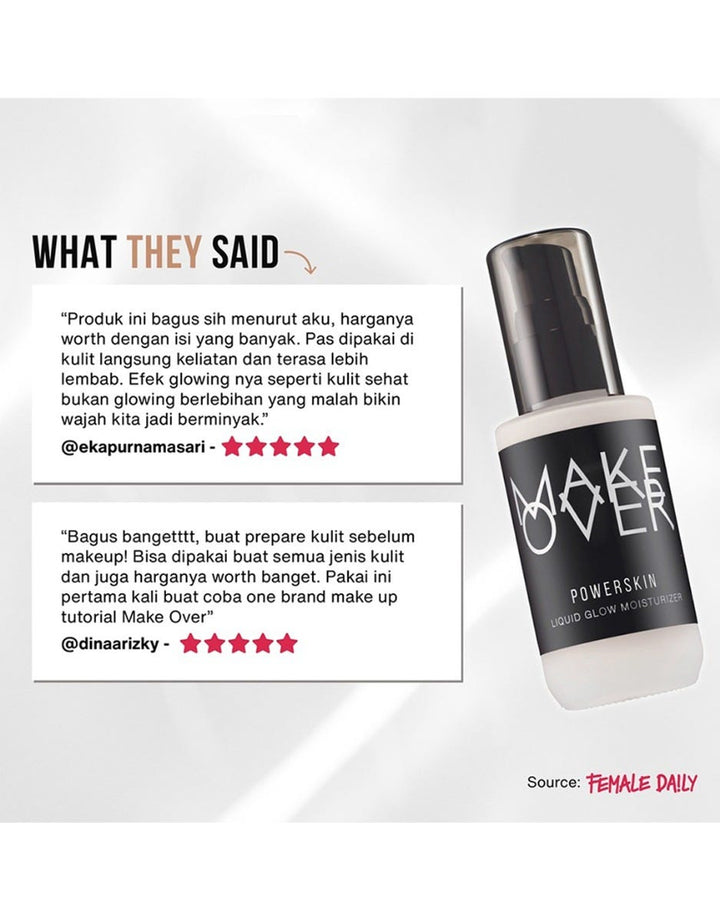 MAKE OVER Powerskin Liquid Glow Moisturizer 45 ml