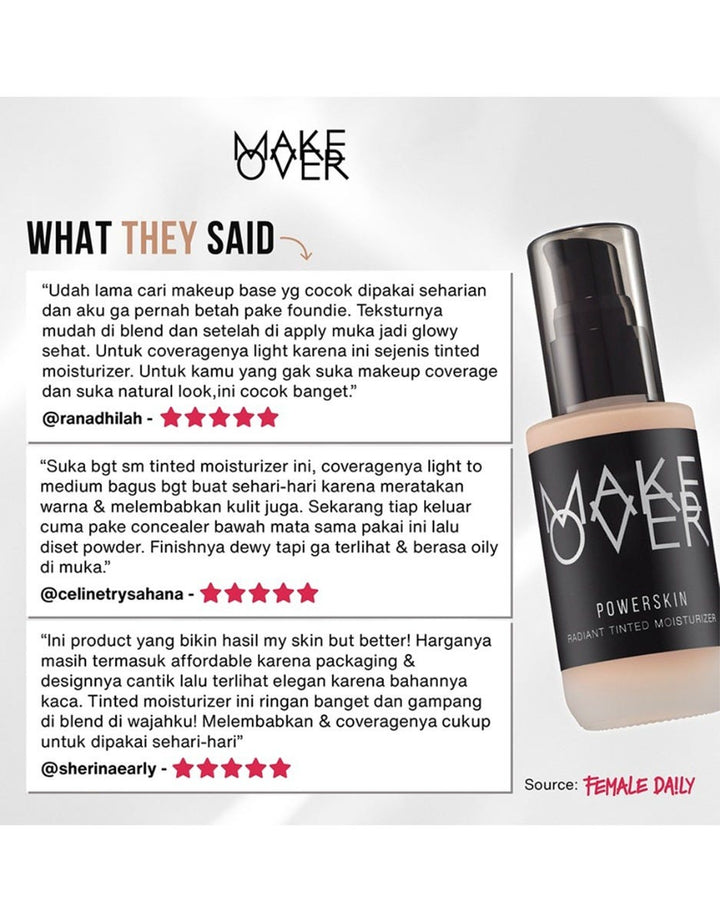 MAKE OVER Powerskin Radiant Tinted Moisturizer 40 ml
