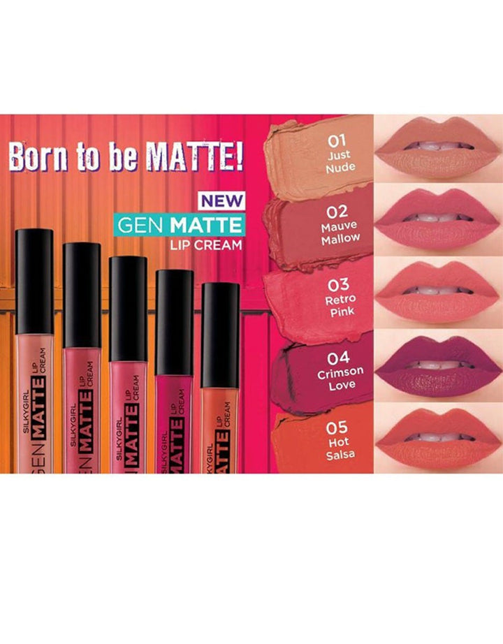 Silkygirl Gen Matte Lip Cream 3.8 mL 01 Just Nude