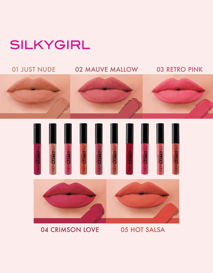 Silkygirl Gen Matte Lip Cream 3.8 mL 01 Just Nude
