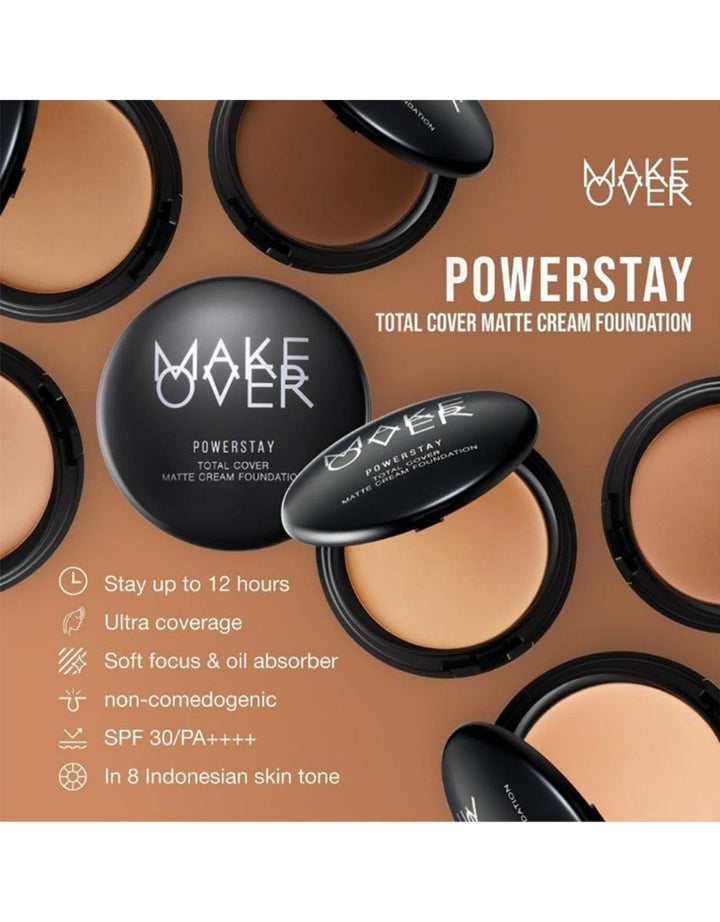 MAKE OVER Powerstay Total Cover Matte Cream Foundation N10 Marble 12 g