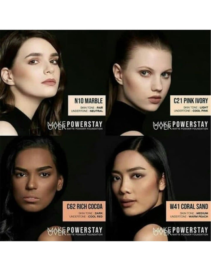 MAKE OVER Powerstay Total Cover Matte Cream Foundation N10 Marble 12 g