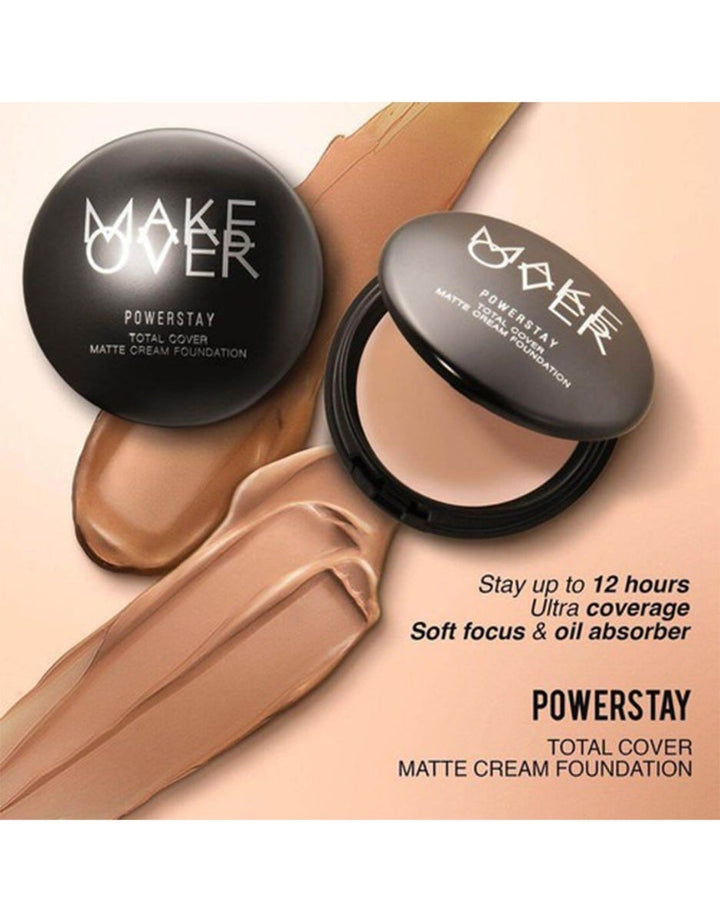 MAKE OVER Powerstay Total Cover Matte Cream Foundation W22 Warm Ivory 12 g