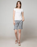 Cardinal Girl Stitching Zipper Short Pants