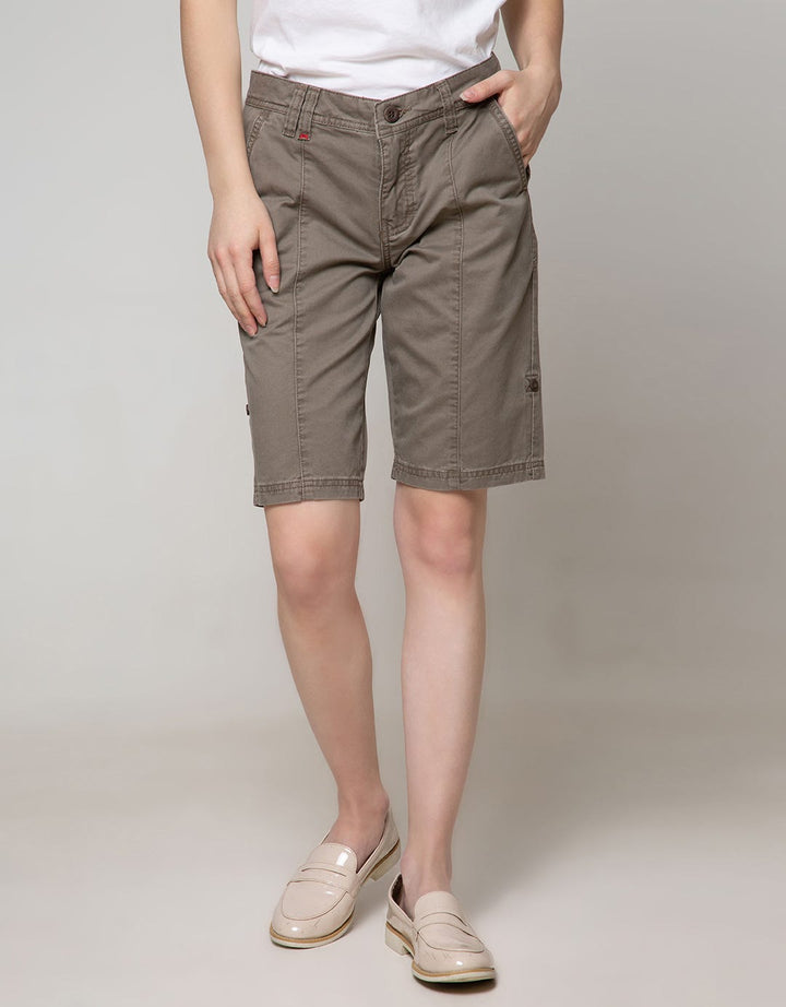 Cardinal Girl Vertical Stitching Short Pants