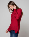 Cardinal Girl Long Slevee Shirt With Pocket