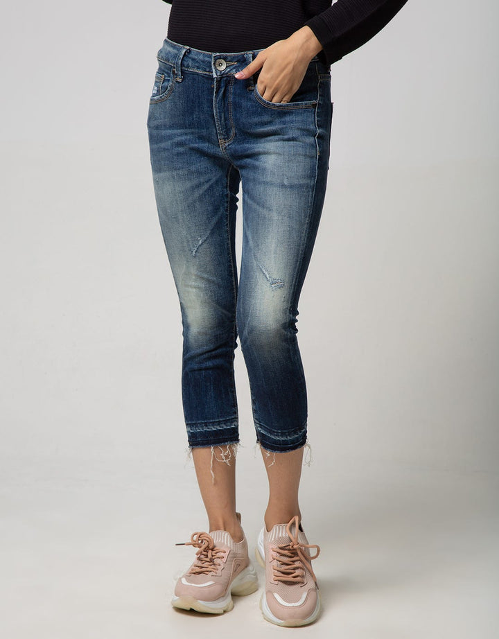 Logo Jeans Casual Long Pants