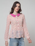 Ninety Degrees Blouse Wanita Motif Strawberry