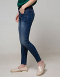 Cardinal Girl Casual Long Jeans With Washed Accent