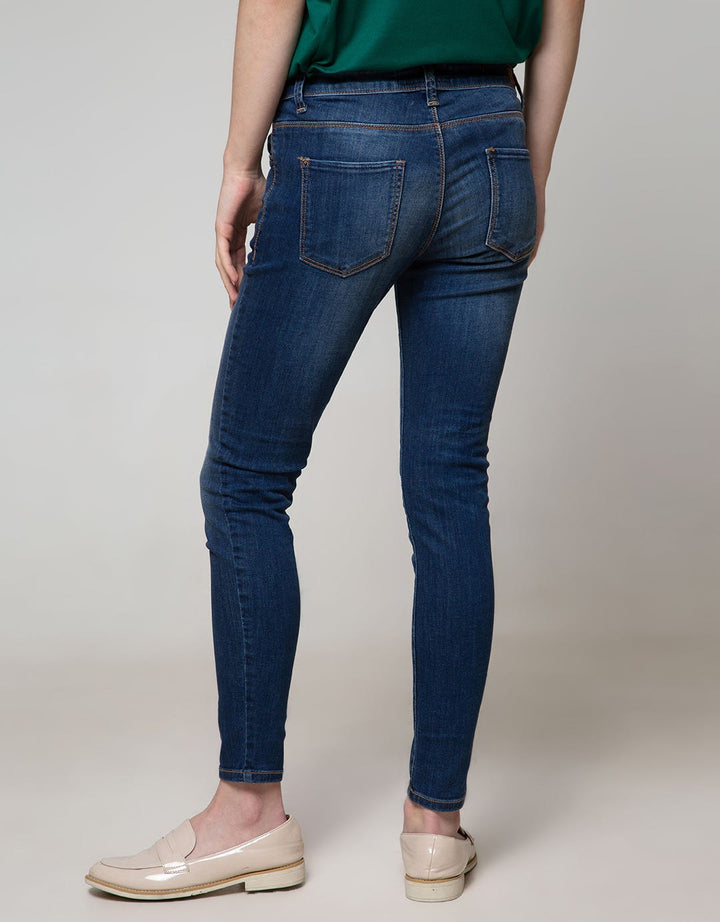 Cardinal Girl Casual Long Jeans With Washed Accent