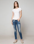 Cardinal Girl Ripped Casual Jeans