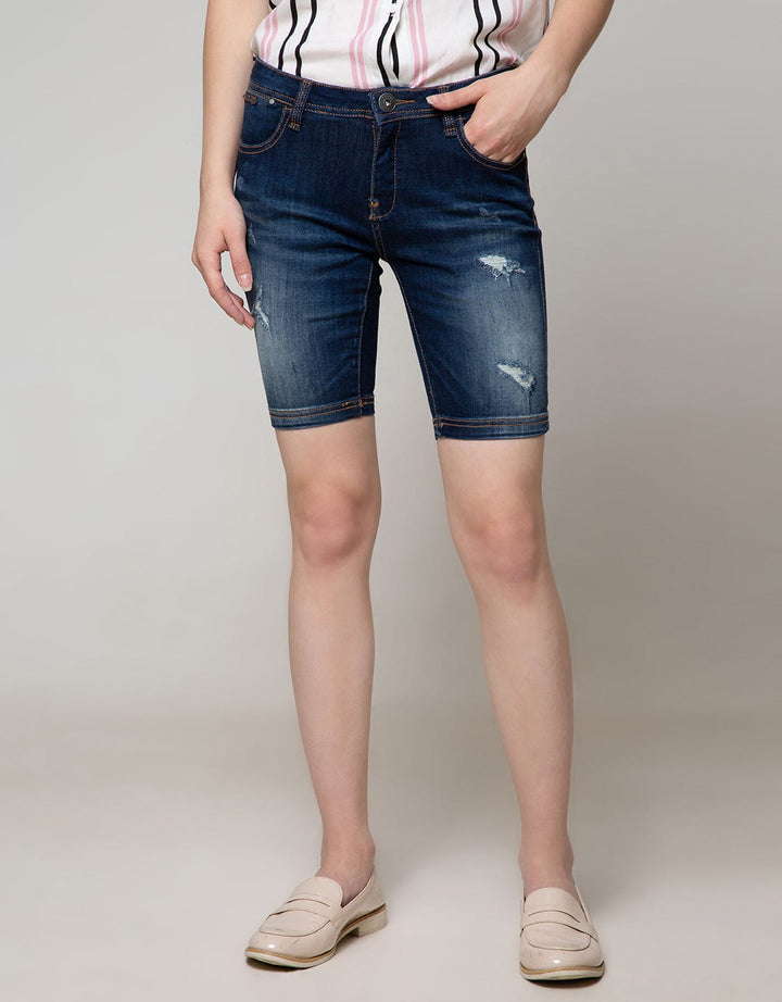 Cardinal Girl Short Denim Pants Skinny Rebel