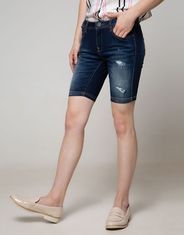 Cardinal Girl Short Denim Pants Skinny Rebel