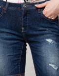 Cardinal Girl Short Denim Pants Skinny Rebel