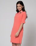 Cardinal Femme Dress Wanita Flamingo On Collar