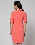 Cardinal Femme Dress Wanita Flamingo On Collar