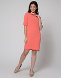 Cardinal Femme Dress Wanita Flamingo On Collar