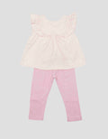 Pipiniko Heart Print Set Pakaian Anak Perempuan