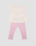 Pipiniko Heart Print Set Pakaian Anak Perempuan