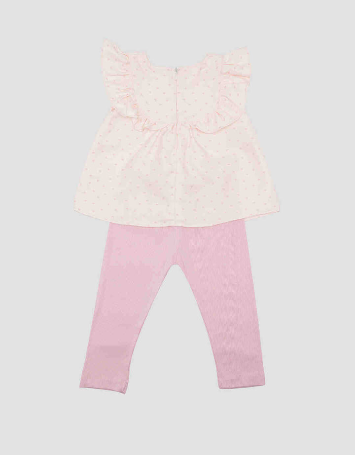 Pipiniko Heart Print Set Pakaian Anak Perempuan