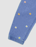 Pipiniko Round Flower Girls Denim Long Pants