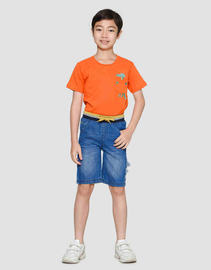 Little M Crop Side Celana Denim Anak Laki-laki