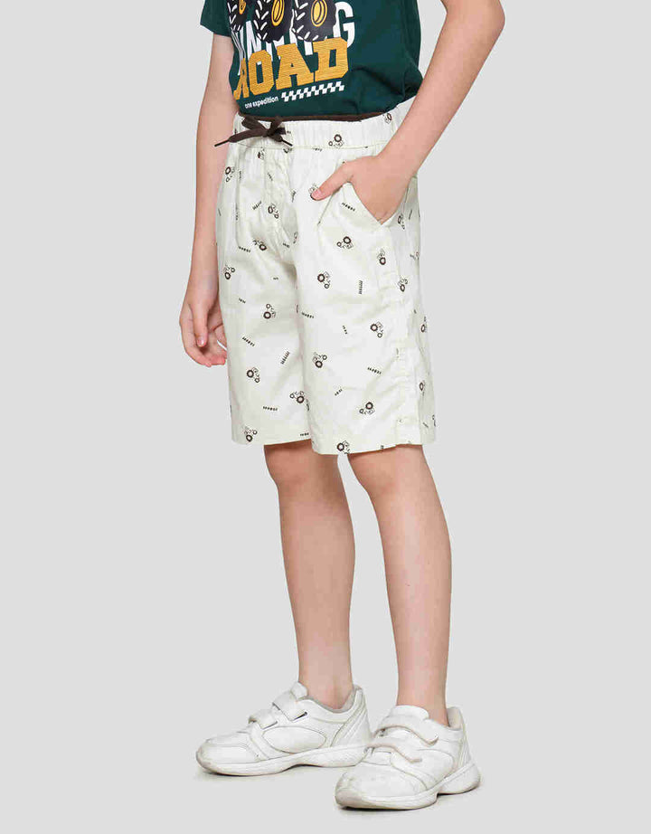 Little M Cars Print Boys Shorts