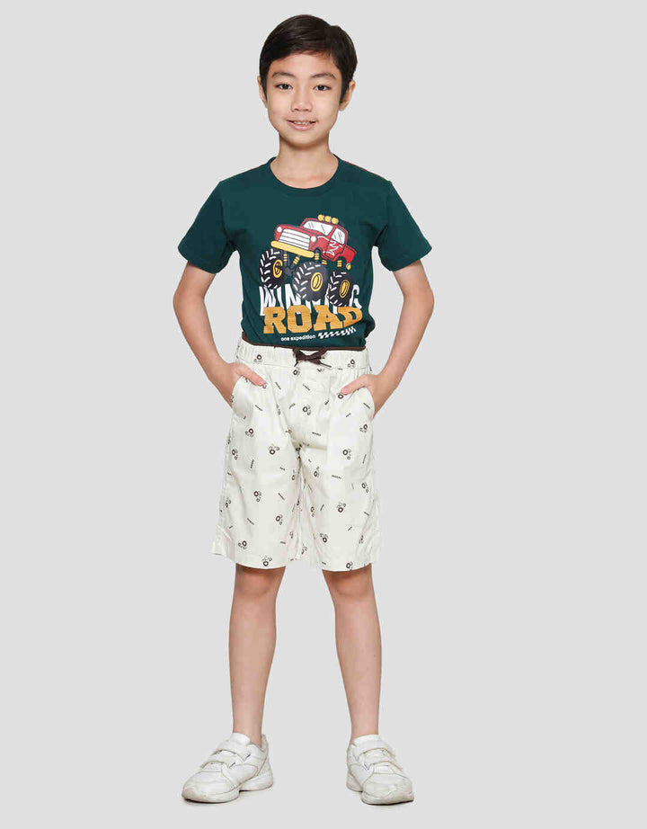 Little M Cars Print Boys Shorts