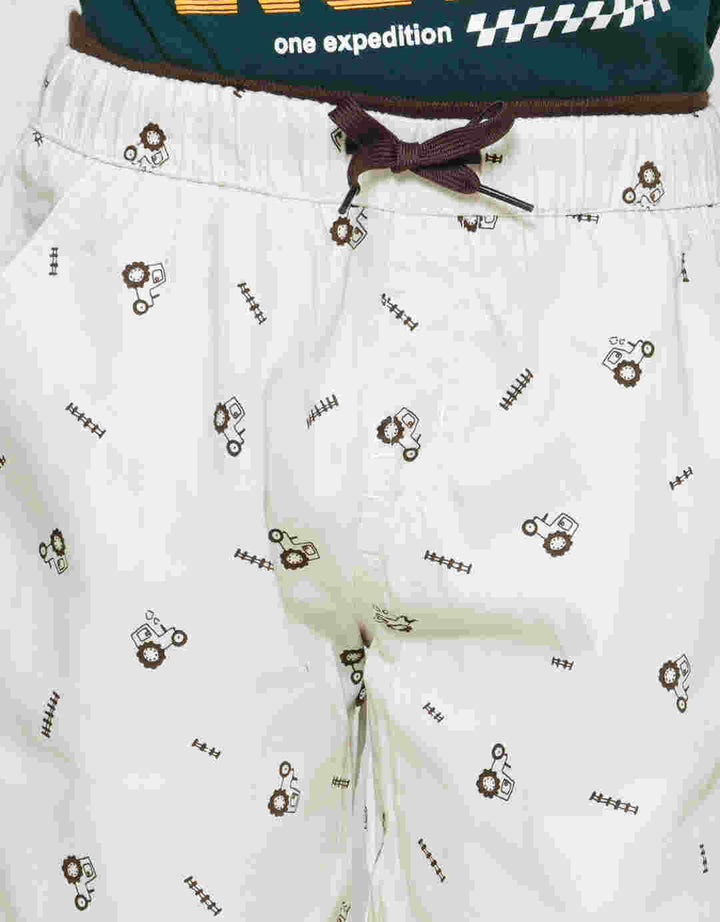 Little M Cars Print Boys Shorts