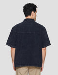 Nevada Woven Top Light Denim Boxy Kemeja Pria