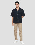 Nevada Woven Top Light Denim Boxy Kemeja Pria