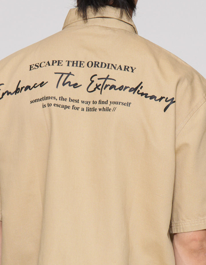 Nevada Workwear Zipper Embroidery Marsoto Kemeja Pria