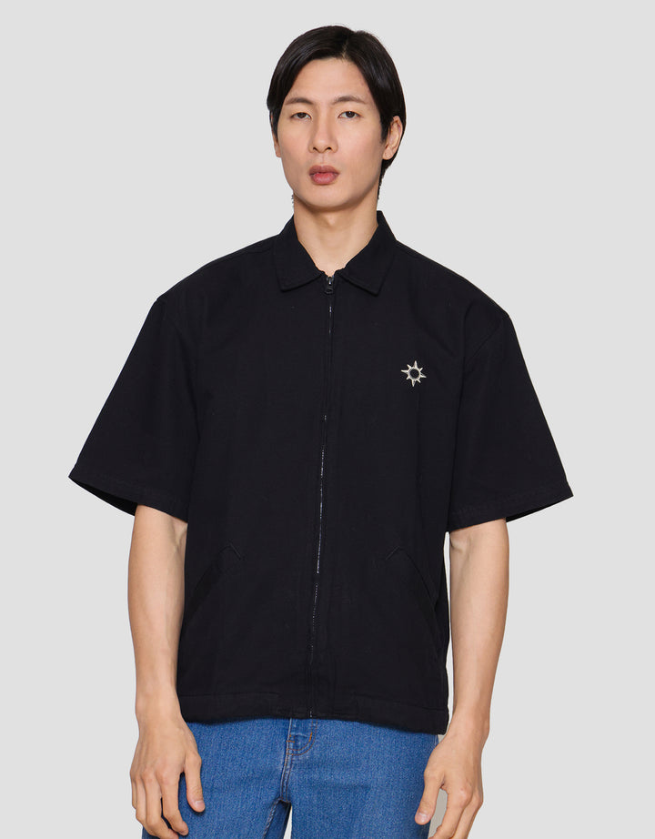 Nevada Workwear Zipper Embroidery Marsoto Kemeja Pria