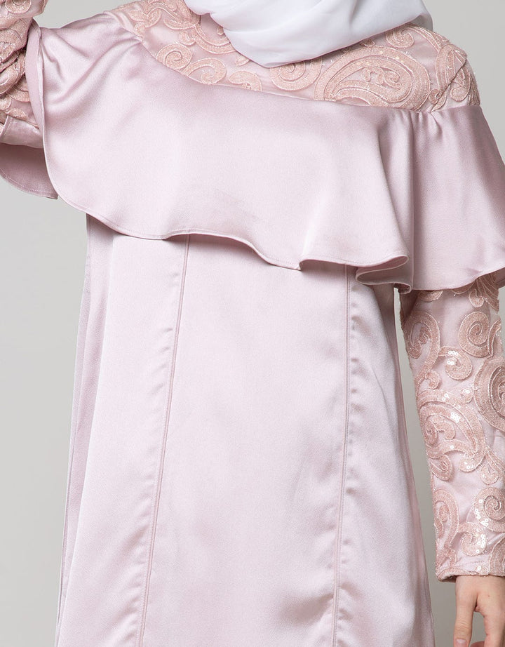 Cardinal Femme Layer Gamis With Brokat