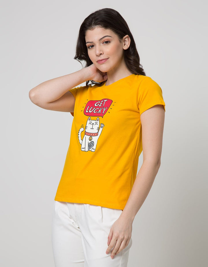 T Zone Short Sleeve T-Shirt Slimfit Print Cny21