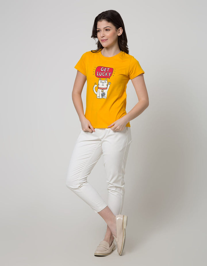 T Zone Short Sleeve T-Shirt Slimfit Print Cny21