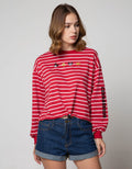 Disney Sweatshirt Cny Stripe With Drawstring