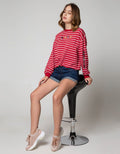 Disney Sweatshirt Cny Stripe With Drawstring